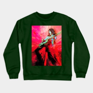 eddie van halen on Fire Crewneck Sweatshirt